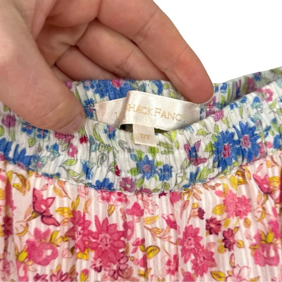 LoveShackFancy Girls 12Y Multicolor Floral High-Low Skirt - Picture 3 of 5